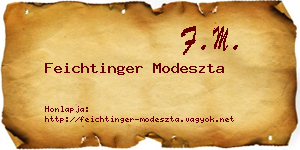 Feichtinger Modeszta névjegykártya
